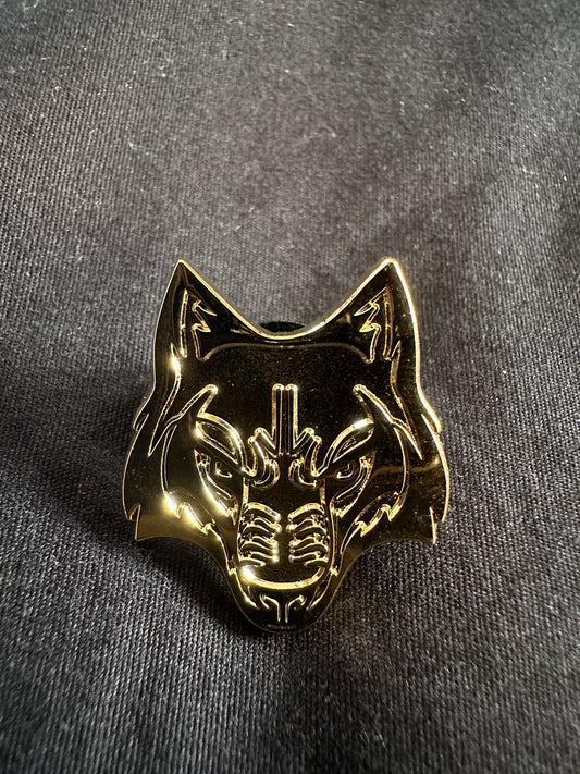 Wolf Logo Pin Gold