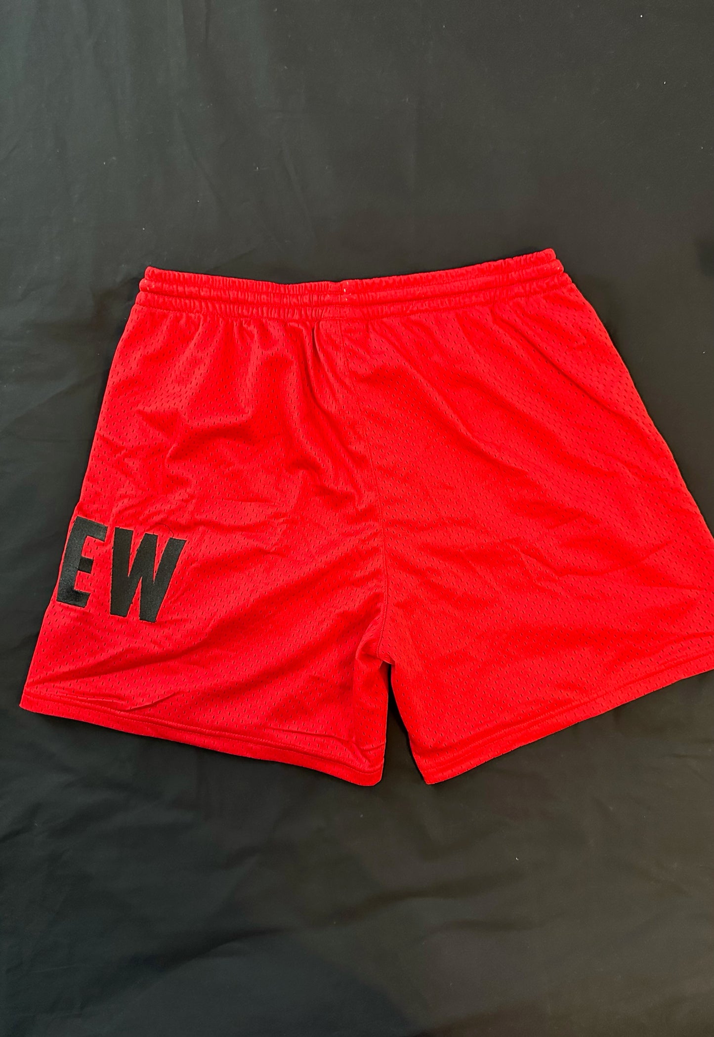 Purew Clothing Red Mesh Shorts